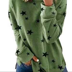Zulily Green Star Top Medium